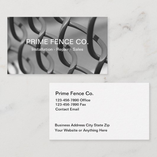 Cartes de visite pour services de construction de (Devant / Derrière)