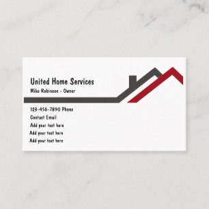 Cartes de visite pour services de construction de