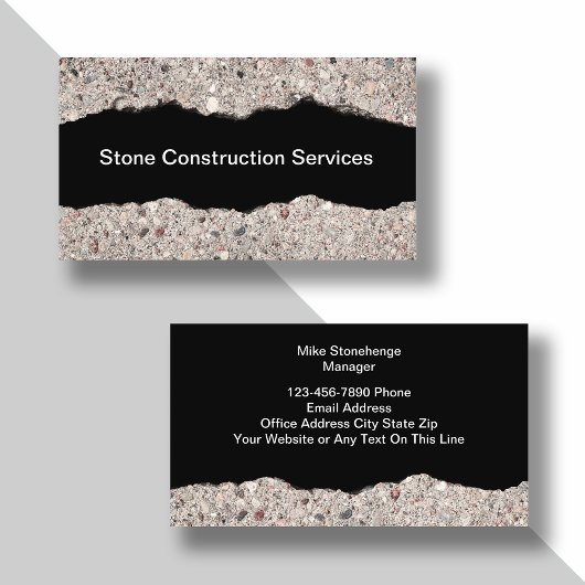 Cartes de visite pour services de construction en