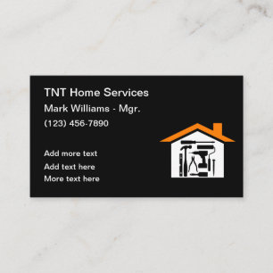 Cartes de visite pour services de construction mod
