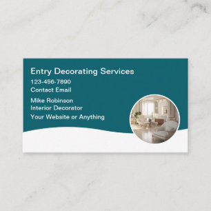 Cartes de visite pour services de décoration moder