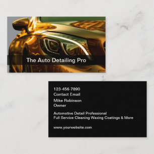 Cartes de visite pour services de detailing automo