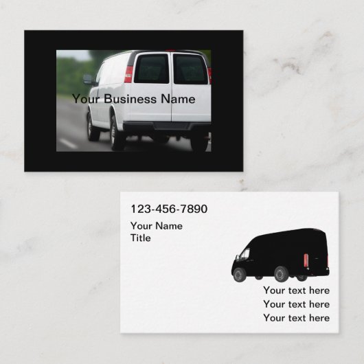 Cartes de visite pour services de livraison ou à d (Devant / Derrière)