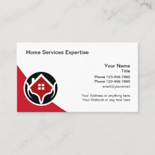 Cartes de visite pour services de maison modernes