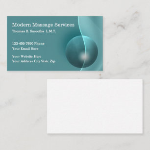Cartes de visite pour services de massage modernes