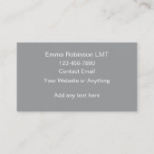 Cartes de visite pour services de massage tendance (Dos)