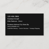 Cartes de visite pour services de messagerie de li (Dos)