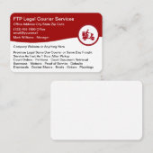 Cartes de visite pour services de messagerie jurid (Devant / Derrière)