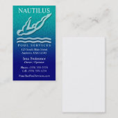 Cartes de visite pour services de piscine (Devant / Derrière)