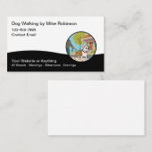 Cartes de visite pour services de promenade de chi (Devant / Derrière)