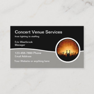 Cartes de visite pour services de salle de concert