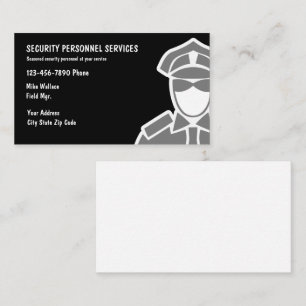 Cartes de visite pour services de sécurité