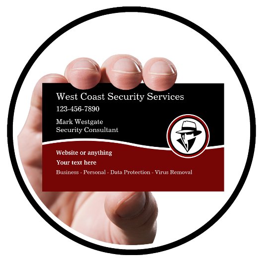 Cartes de visite pour services de sécurité moderne