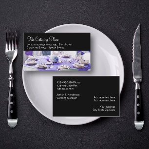 Cartes de visite pour services de traiteur