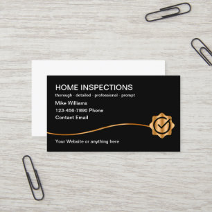 Cartes de visite pour services d'inspection de mai