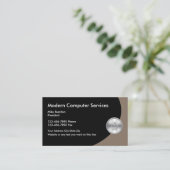 Cartes de visite pour services informatiques (Debout devant)