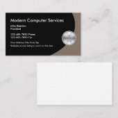 Cartes de visite pour services informatiques (Devant / Derrière)