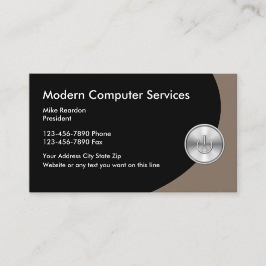 Cartes de visite pour services informatiques (Devant)