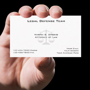 Cartes de visite pour services juridiques d'avocat