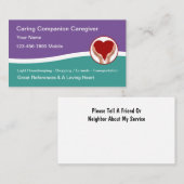 Cartes de visite pour soignant à domicile (Devant / Derrière)