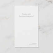 Cartes de visite pour soignant mignonnes (Dos)