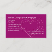 Cartes de visite pour soignant senior (Devant)