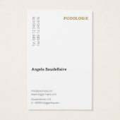 Cartes de visite pour soins des pieds (Dos)