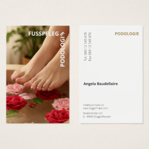 Cartes de visite pour soins des pieds