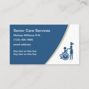 Cartes de visite pour soins médicaux aux seniors