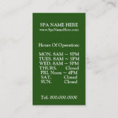 cartes de visite pour Spa (Dos)