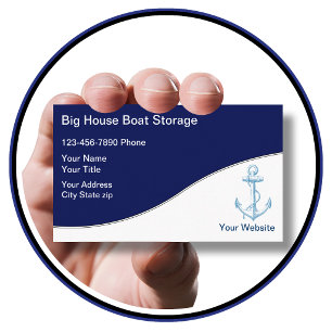 Cartes de visite pour stockage de bateaux