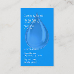 Cartes de visite pour système de filtration d'eau