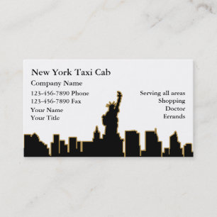 Cartes de visite pour taxi de New York