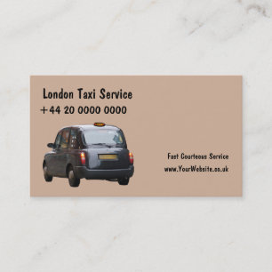 Cartes de visite pour taxi londonien