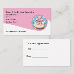 Cartes de visite pour toilettage d'animaux de comp