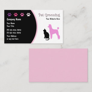 Cartes de visite pour Toilettage d'animaux Nouvell