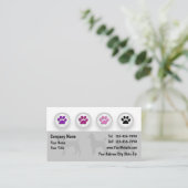 Cartes de visite pour toilettage de chiens (Debout devant)