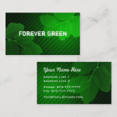Cartes de visite pour toujours verts (Devant / Derrière)