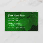 Cartes de visite pour toujours verts (Dos)