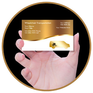Cartes de visite pour transport en fauteuil roulan
