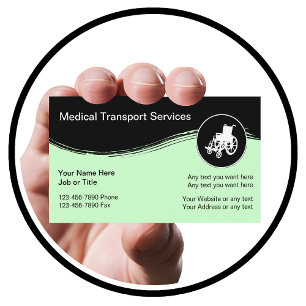 Cartes de visite pour transport médical