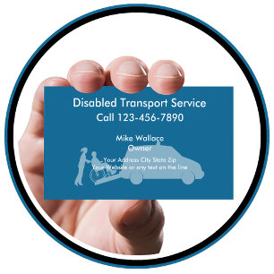Cartes de visite pour transport médical