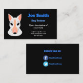 Cartes de visite pour un chien-coach (Devant / Derrière)