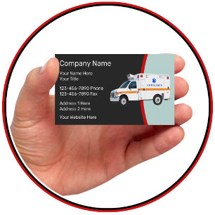 Cartes de visite pour urgence médicale EMS