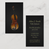 Cartes de visite pour violonistes (Devant / Derrière)