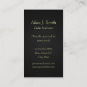 Cartes de visite pour violonistes (Dos)