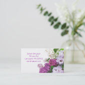 cartes de visite pourpres de fleur (Debout devant)