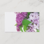 cartes de visite pourpres de fleur (Dos)