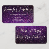 cartes de visite pourpres de parties (Devant / Derrière)
