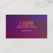 cartes de visite pourpres de pattes d'animal (Dos)